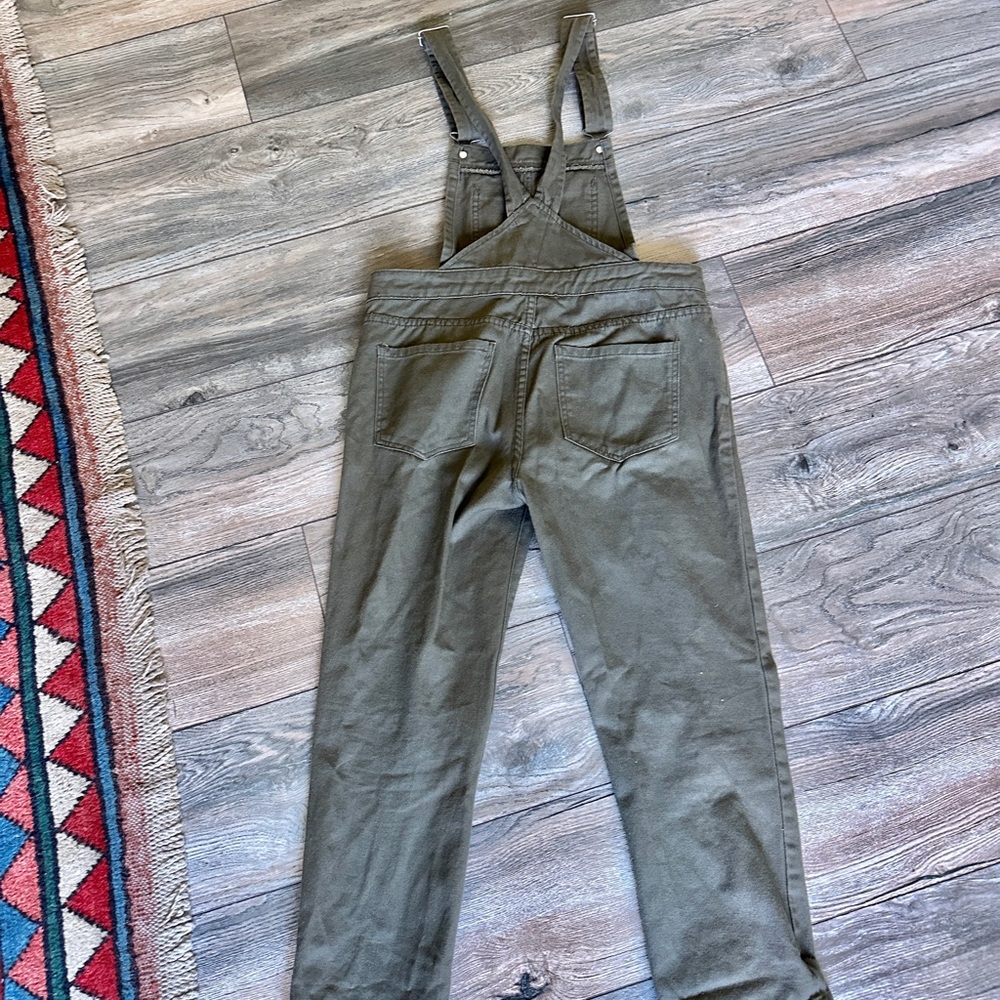Forever 21 Olive Army, green overalls, size small - Picture 6 of 6